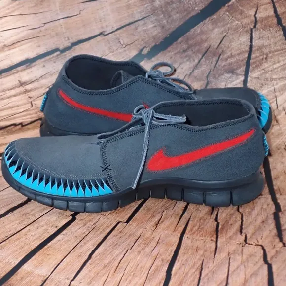 Nike N7 Free Forward Moc 2 Anthracite Moccasin Leather Shoes Sneakers