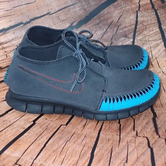Nike N7 Free Forward Moc 2 Anthracite Moccasin Leather Shoes Sneakers