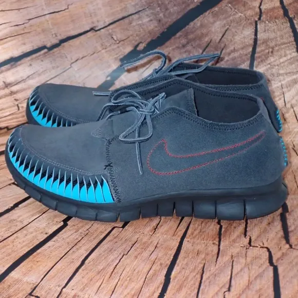 Nike N7 Free Forward Moc 2 Anthracite Moccasin Leather Shoes Sneakers