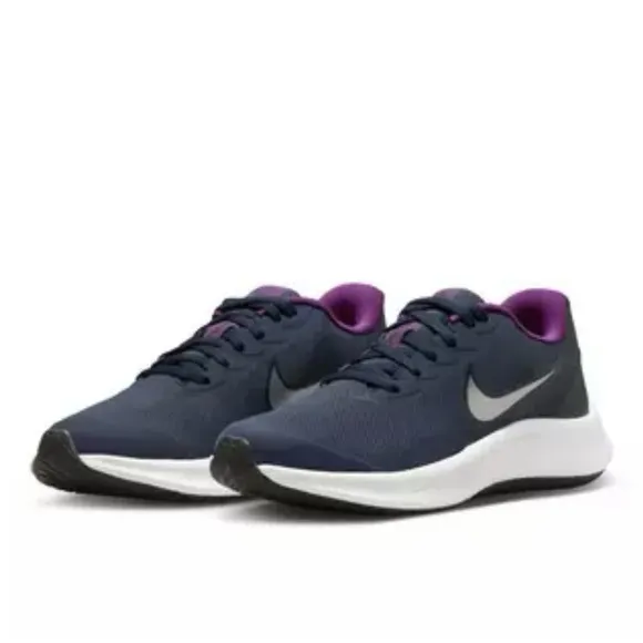 Nike Navy and Purple Running Shoes