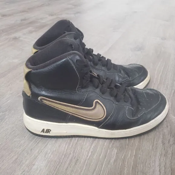 Nike NBA Air Force 1 '07 LV8 Sport High Metallic Gold Shoes Sneakers AV3938-001