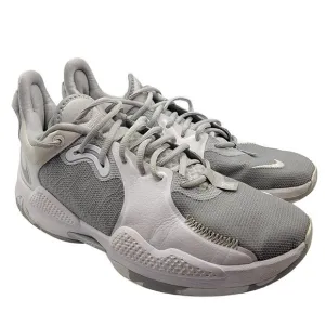 Nike PG 5 TB Paul George Men Size 10.5 Wolf Grey White Athletic Shoes DA7758-002