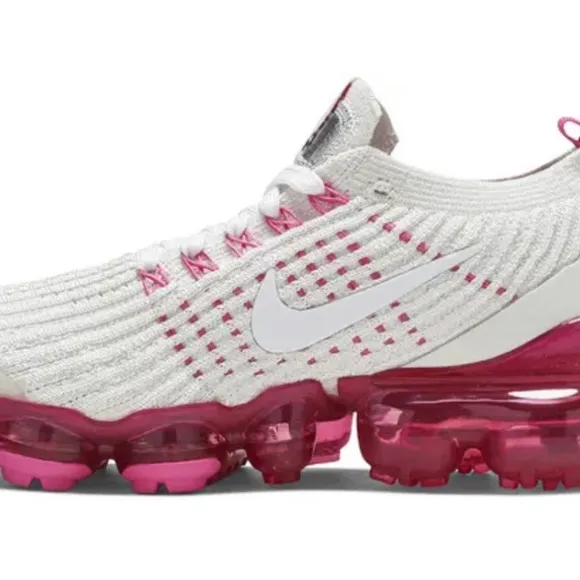 Nike Pink and White Athletic Shoes with VaporMax Sole