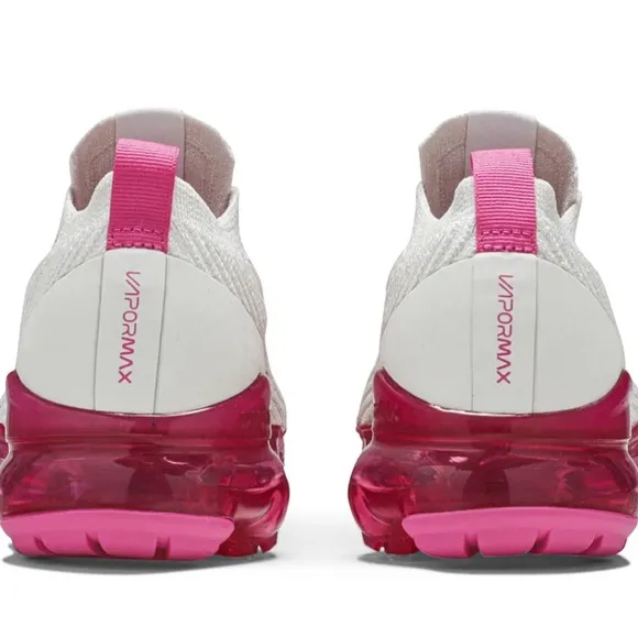 Nike Pink and White Athletic Shoes with VaporMax Sole