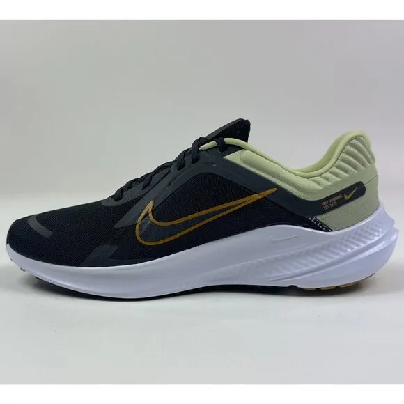 Nike Quest 5 Men's Black Olive Green Athletic Running Shoes Sneakers DD0204-301