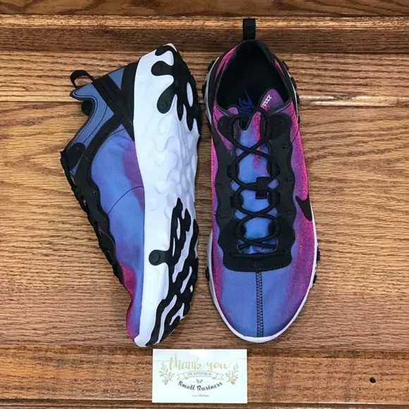 Nike React Element 55 PRM SU19 Black Laser Fuchsia Shoes
