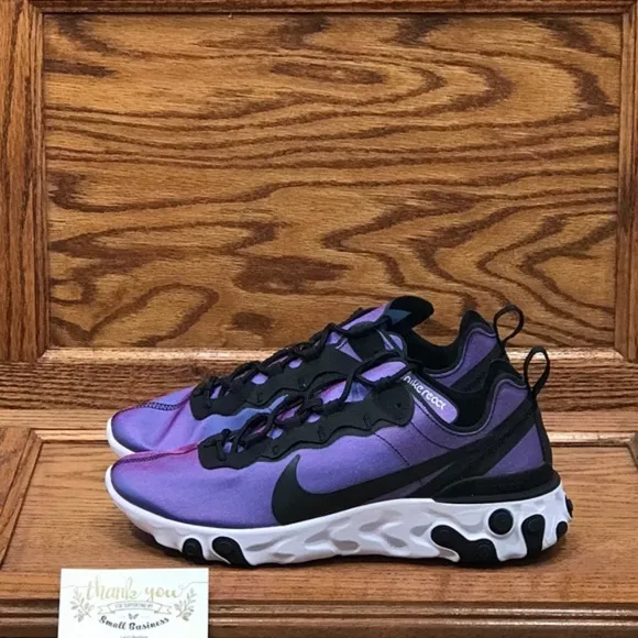Nike React Element 55 PRM SU19 Black Laser Fuchsia Shoes
