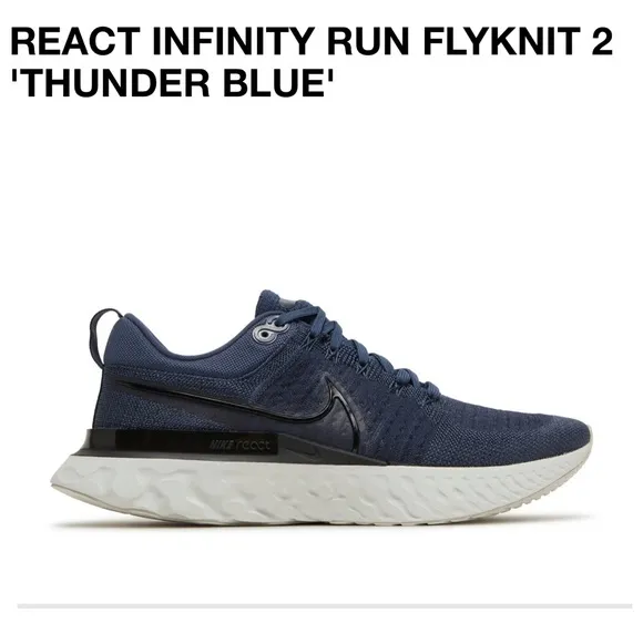 Nike React Infinity Thunder Blue flyknit Running shoe Size 7.5