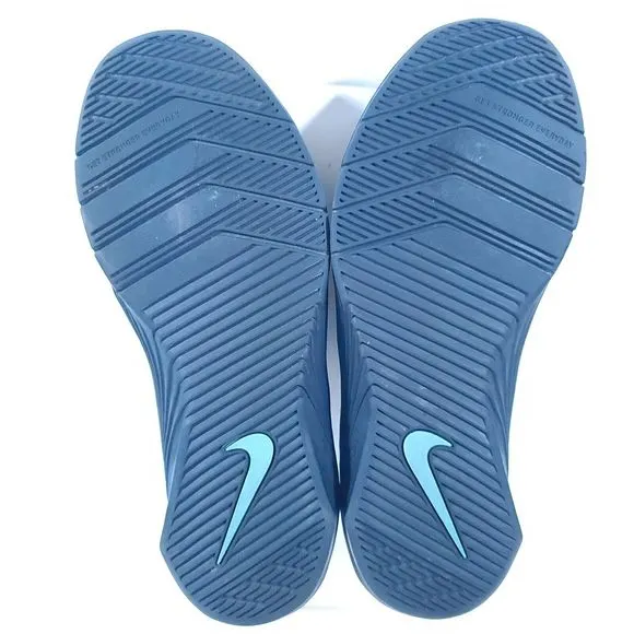 Nike React Metcon Platinum Blue Aqua Lifting Shoes Sneeker BQ6044-040 Men Sz 7.5