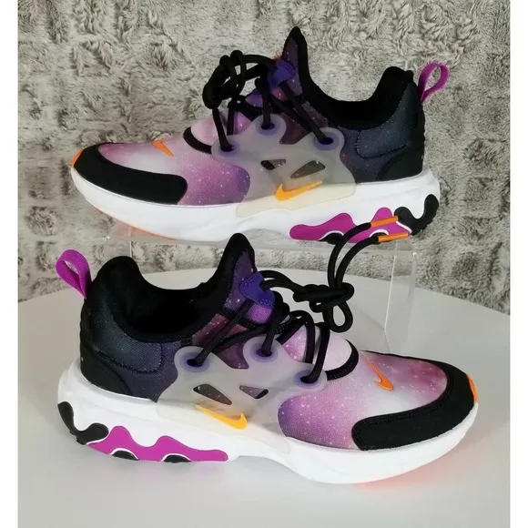 Nike React Presto Print (gs) Casual Running Shoes Big Kids Girls Ct6624-002 Sz 6