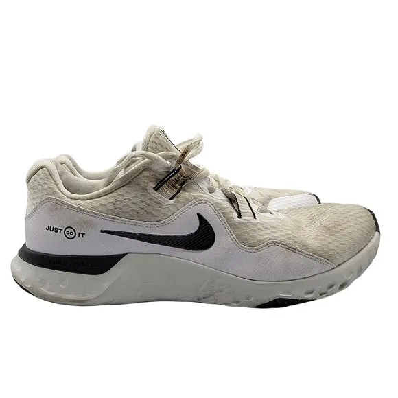 Nike Renew Retaliation TR 2 Mens 11 White Black Casual Running Shoes CK5074-100