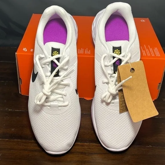 Nike REVOLUTION 6 NN Women's White Purple DC3729-106 Athletic Running Shoes