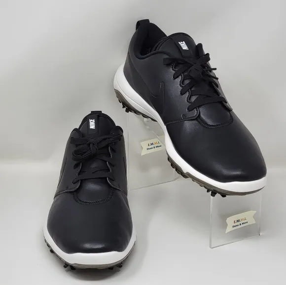 Nike Roshe G Tour Golf Leather Black Shoes Spikes AR5580-001 Mens Size Multi New
