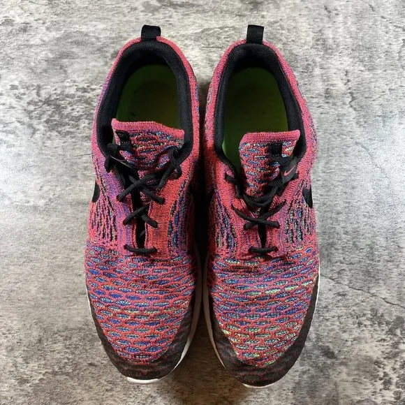 Nike Roshe Run AIR MAX NM Flyknit SE Trainer Shoes 816531-600 Crimson Men Size 9