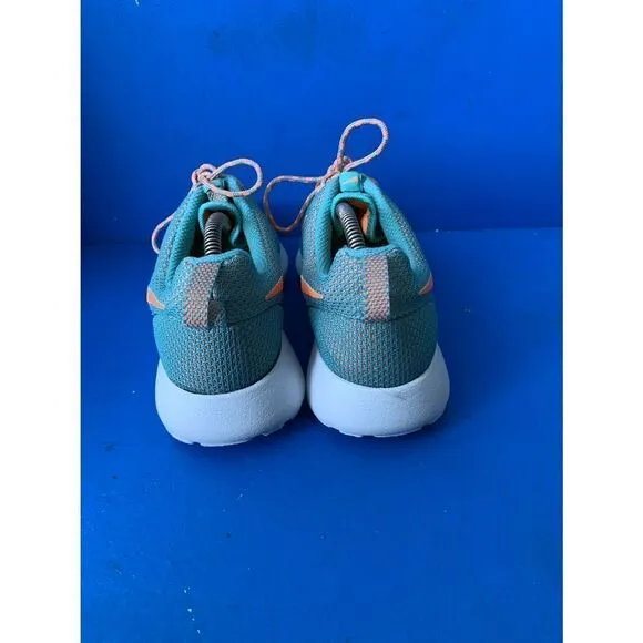Nike Roshe Run Diffused Jade Blue Orange Running Shoes 511882-303 Women Size 10