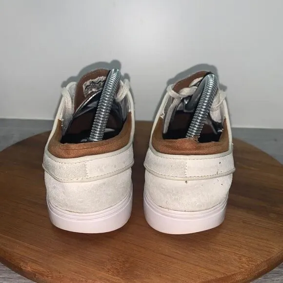 Nike SB Zoom Stefan Janoski Mens Size 8.5 White Ostrich Skate Shoes 616490 102