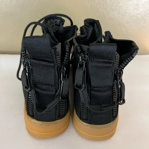 NIKE SF AF1 Mid Basketball Shoes Black Gum AJ0424-001 youth Size 4.5 Y Women 6