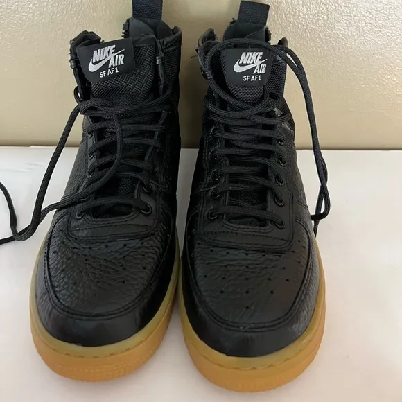 NIKE SF AF1 Mid Basketball Shoes Black Gum AJ0424-001 youth Size 4.5 Y Women 6