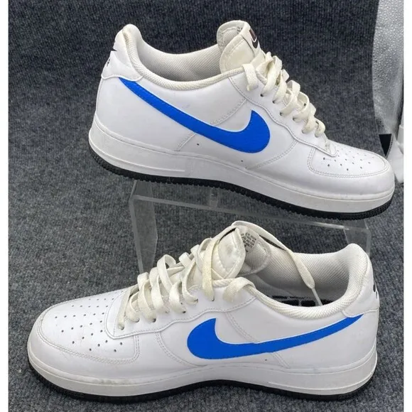 Nike Shoes Men 10.5 Air Force 1 '07 Mismatch Swooshes White Red Blue CT2816-001