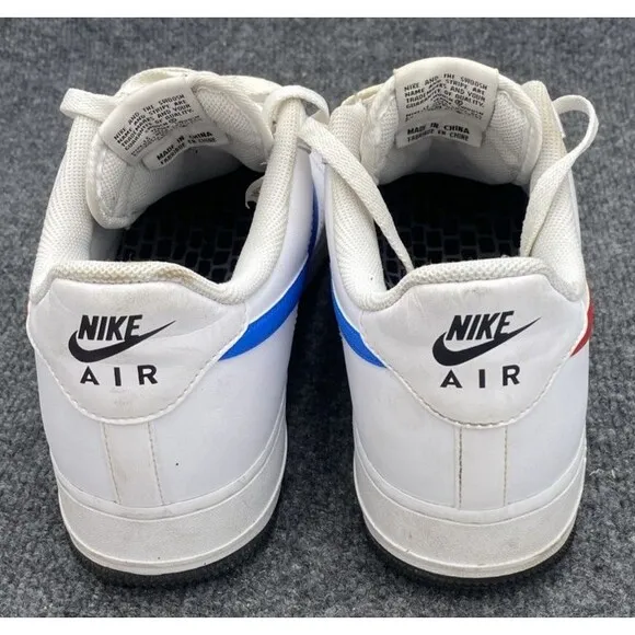 Nike Shoes Men 10.5 Air Force 1 '07 Mismatch Swooshes White Red Blue CT2816-001
