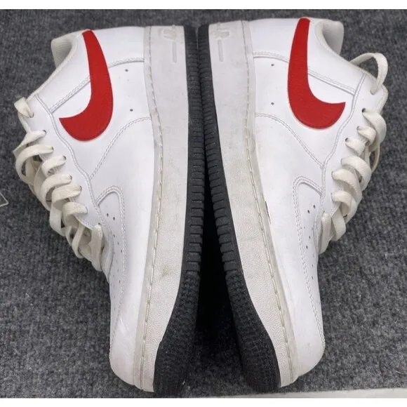Nike Shoes Men 10.5 Air Force 1 '07 Mismatch Swooshes White Red Blue CT2816-001
