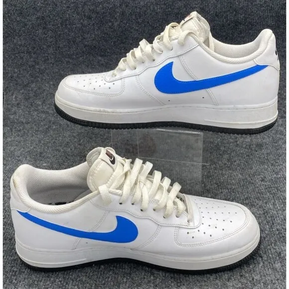 Nike Shoes Men 10.5 Air Force 1 '07 Mismatch Swooshes White Red Blue CT2816-001