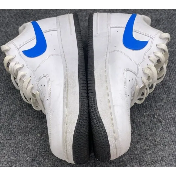 Nike Shoes Men 10.5 Air Force 1 '07 Mismatch Swooshes White Red Blue CT2816-001