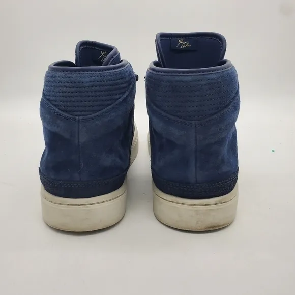 Nike Shoes Men 9.5 Air Jordan Westbrook 0 Mid Suede Sneakers 768934-405 Navy