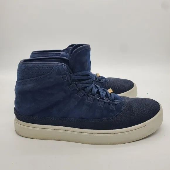 Nike Shoes Men 9.5 Air Jordan Westbrook 0 Mid Suede Sneakers 768934-405 Navy