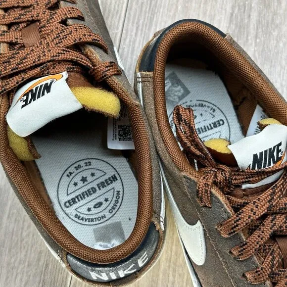 Nike Shoes Mens Size 6 Blazer Low '77 PRM Retro Sneakers Suede Brown DX4433-200
