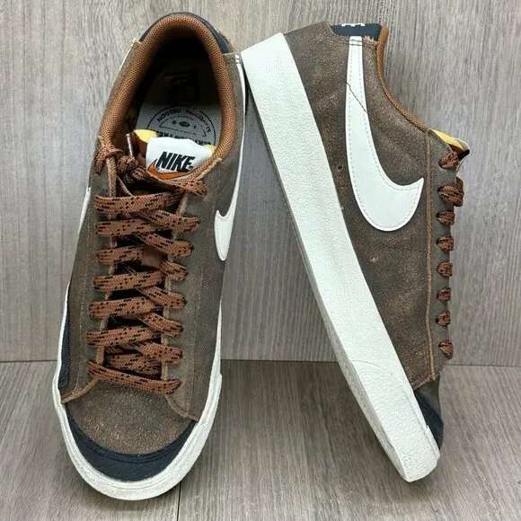 Nike Shoes Mens Size 6 Blazer Low '77 PRM Retro Sneakers Suede Brown DX4433-200