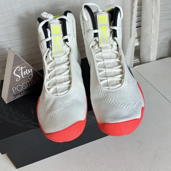Nike Tawa SE Men Size 15 Wrestling Shoes White/Crimson/Orange DJ4474-121