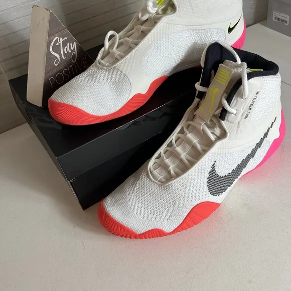 Nike Tawa SE Men Size 15 Wrestling Shoes White/Crimson/Orange DJ4474-121