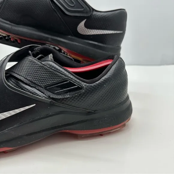 Nike TW Tiger Woods Mens 11 Golf Shoes Sneaker Soft Spike 880955-001 Black/Red