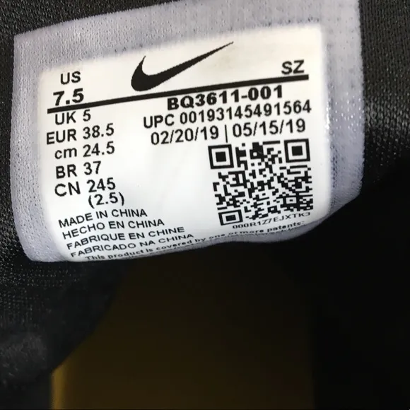 Nike Vandalised LX Black Shoes BQ3611-001 Size 7.5