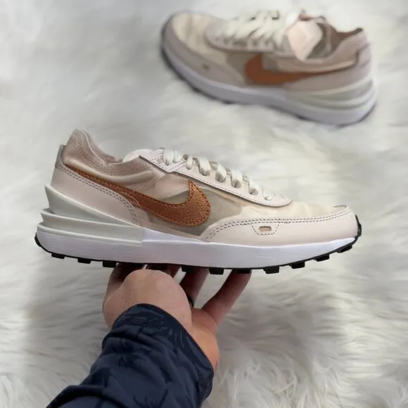 Nike Waffle One Soft Pink Copper Womens Shoes FB1298-600 NEW Multi Sz