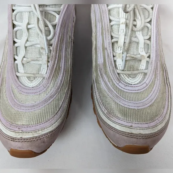 NIKE Women 12 Air Max 97 Ultra '17 LX Lavender Swoop LOGO Lace Up Sneakers Shoes