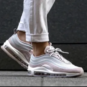 NIKE Women 12 Air Max 97 Ultra '17 LX Lavender Swoop LOGO Lace Up Sneakers Shoes
