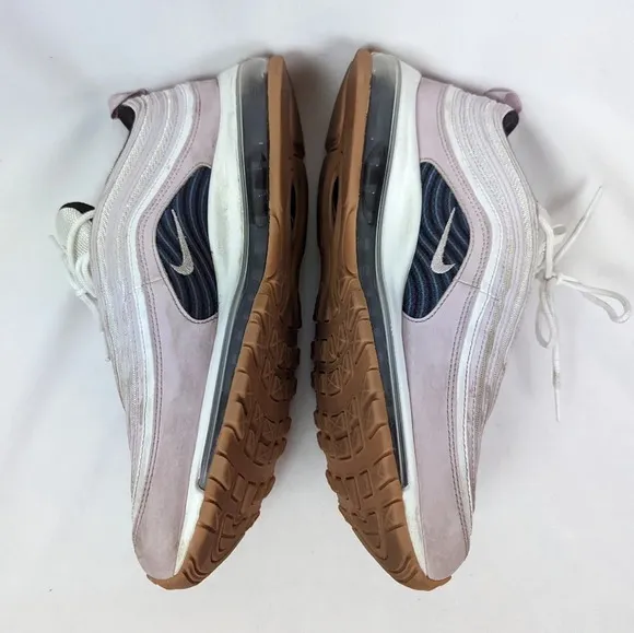 NIKE Women 12 Air Max 97 Ultra '17 LX Lavender Swoop LOGO Lace Up Sneakers Shoes