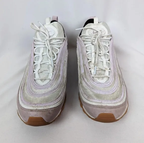 NIKE Women 12 Air Max 97 Ultra '17 LX Lavender Swoop LOGO Lace Up Sneakers Shoes