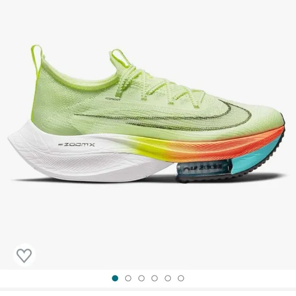Nike Women's Shoes - Neon Yellow with Gradient Sole