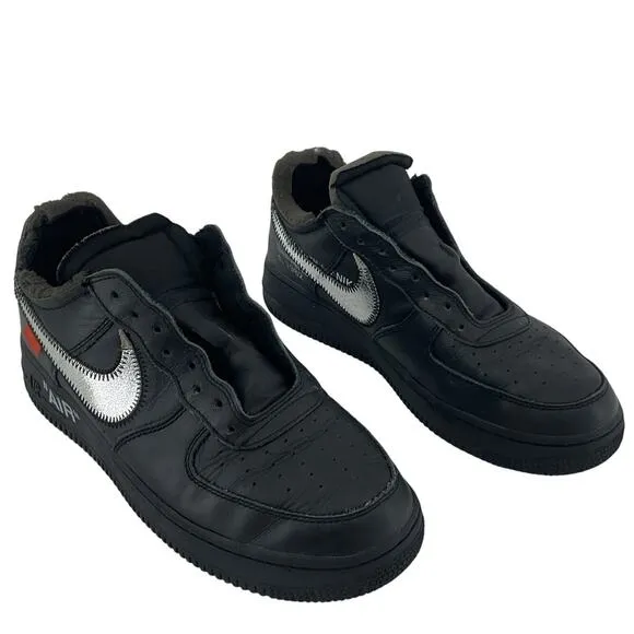 Nike x Off Low White MoMa Black/Silver Athletic Shoes Size 7 Preowned