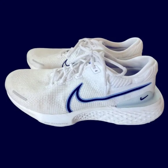 Nike ZoomX Invincible Run Flyknit 2 White University Blue DH5425-100 Sz 7.5 Men