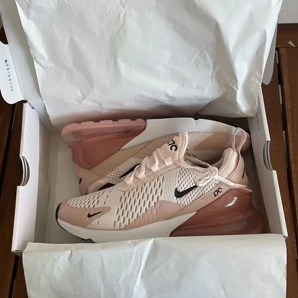 Nike Air Max 270 Light Soft Pink USA Women Size 7/UK 4.5/EU 38(AH6789-604)