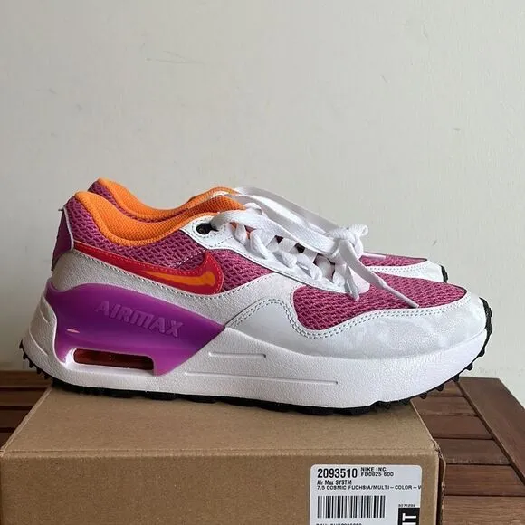 Nike Air Max System Cosmic Fuchsia USA Women Size 7.5/UK 5/EU 38.5(FD0825-600)