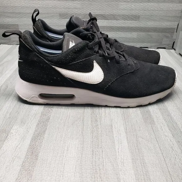 Nike air max tavas black suede shoes