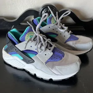 Nike Air Huarache Gray/aqua [634835-008] Women Sneakers