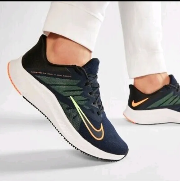 Nike Mens Quest 3 Blue Running Shoes Sneakers Size 12
