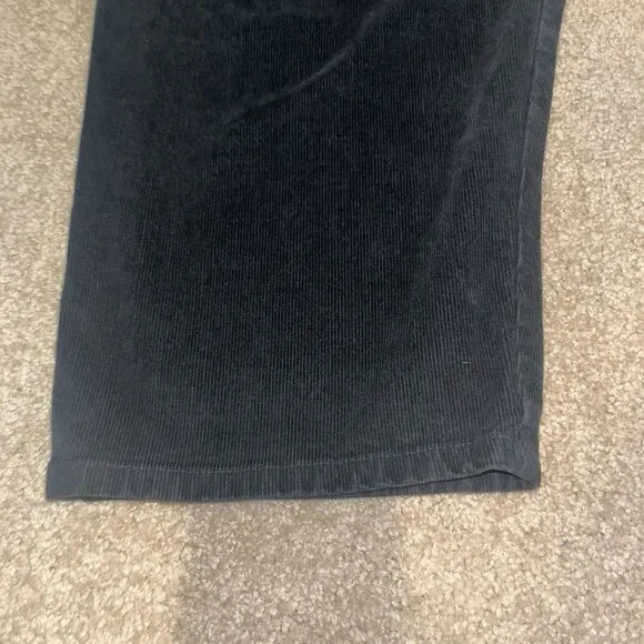 Nili Lotan (L) Men Tapered Corduroy Pants Drawstring Baggy Black Pockets (FLAW)