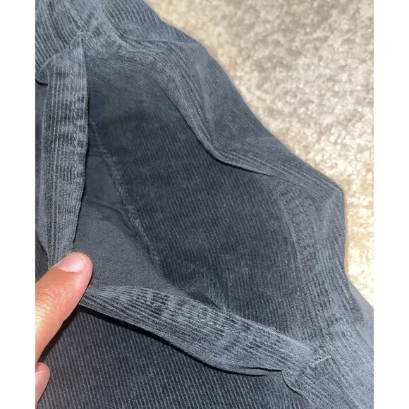 Nili Lotan (L) Men Tapered Corduroy Pants Drawstring Baggy Black Pockets (FLAW)